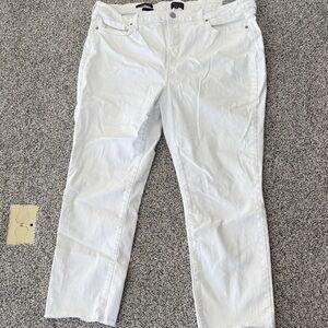 NYDJ Sheri Slim White Jeans